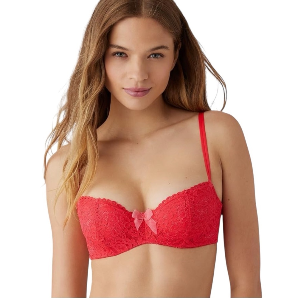 b. tempted by Wacoal Ciao Bella Balconette Bra Hibiscus NWT